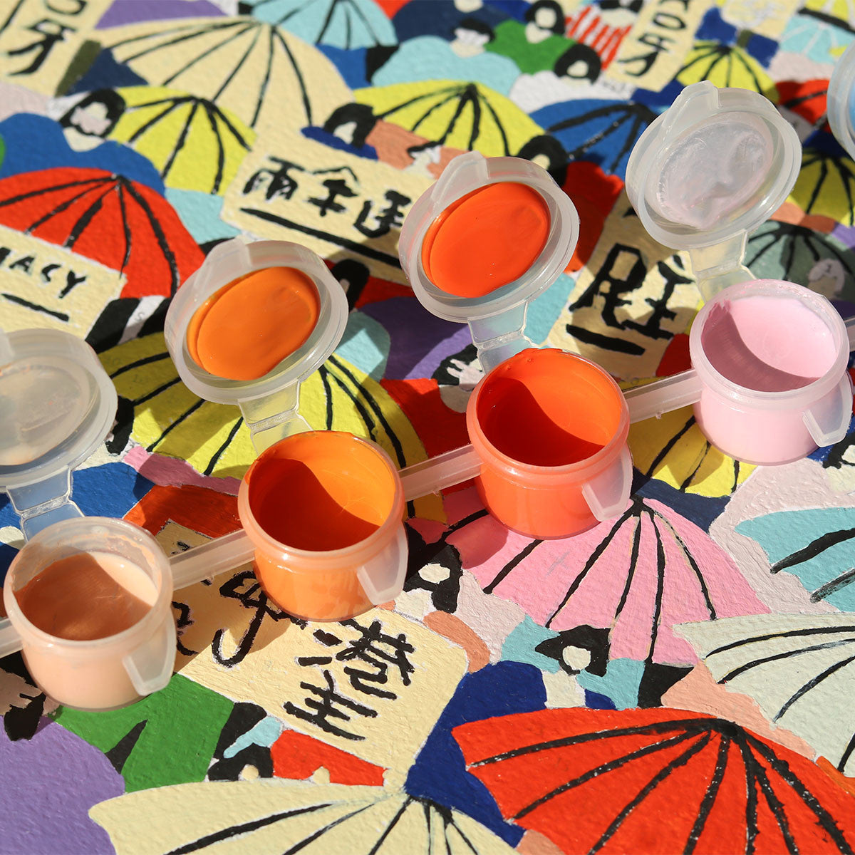 Coffret peinture au numéro - Umbrella Revolution par Tara Deacon