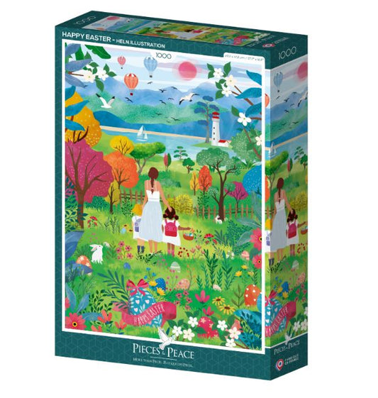 Puzzle 1000 Pièces "Happy Easter" - Pieces & Peace