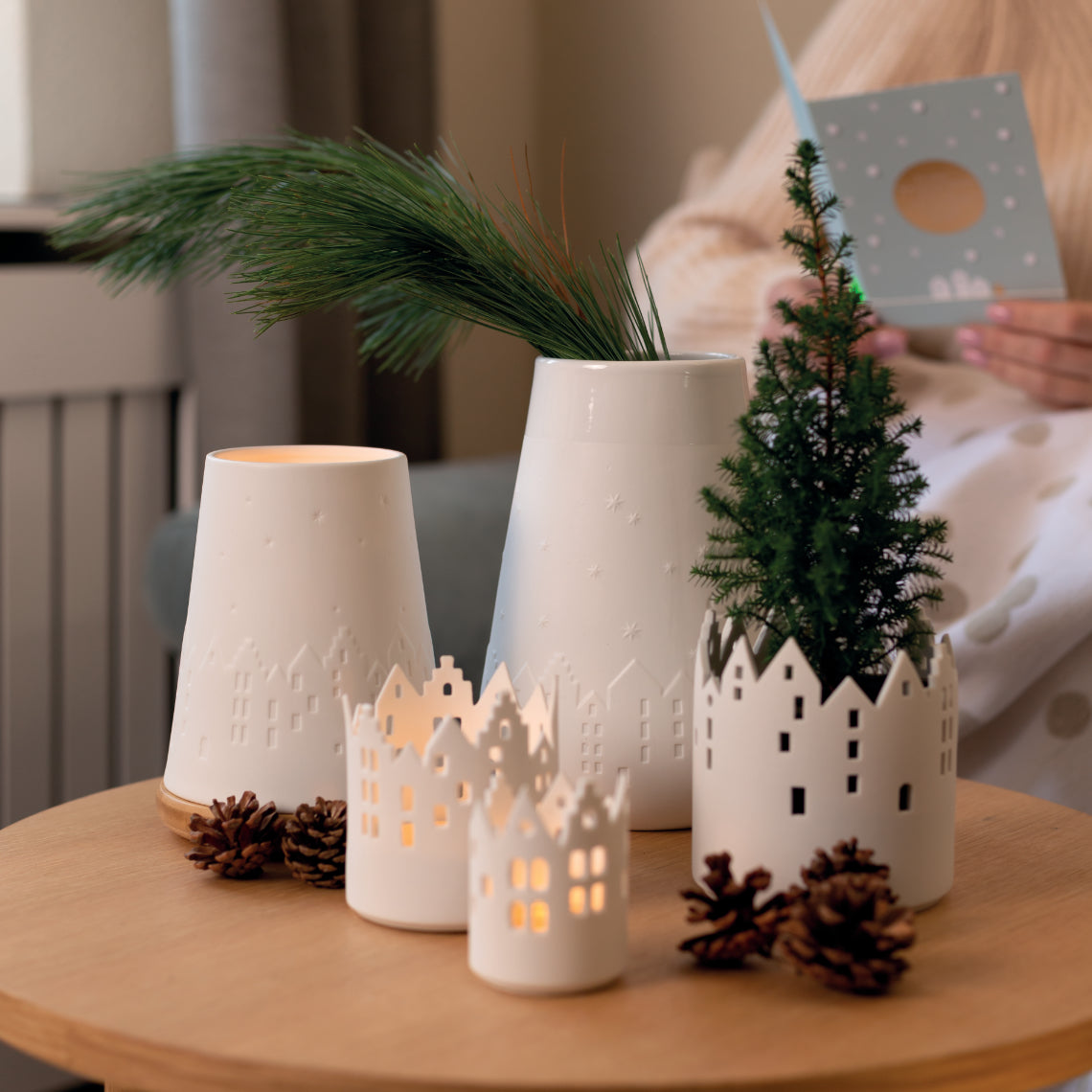 Vase en porcelaine Poésie « Ville d'Hiver », Räder Design