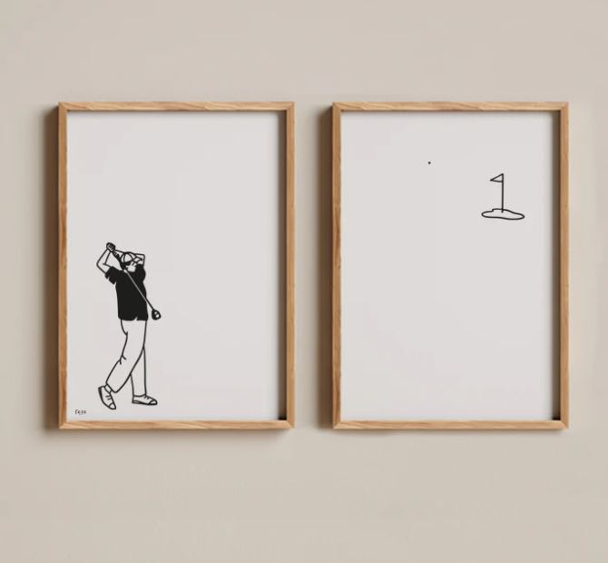 Duo d'affiches "le golf" A4 FERE Paris