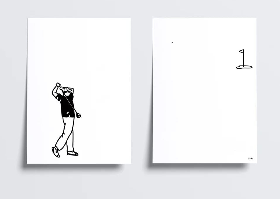 Duo d'affiches "le golf" A4 FERE Paris