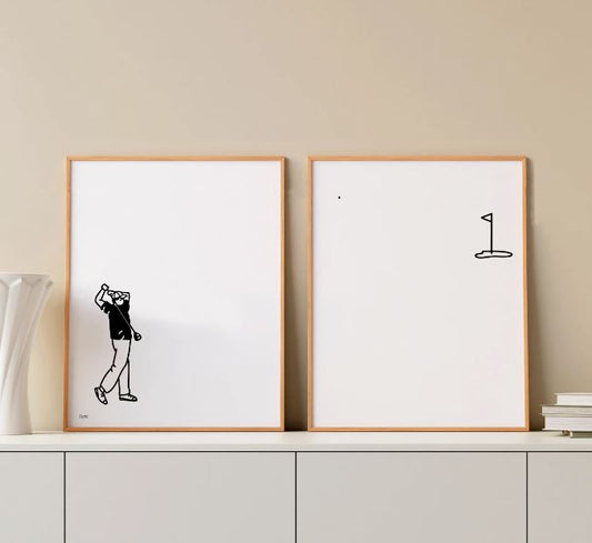 Duo d'affiches "le golf" A4 FERE Paris