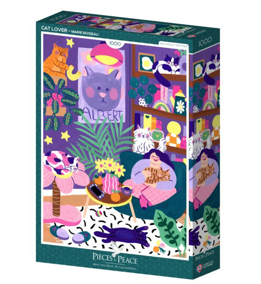 Puzzle 1000 Pièces "Amoureux de chats" - Pieces & Peace