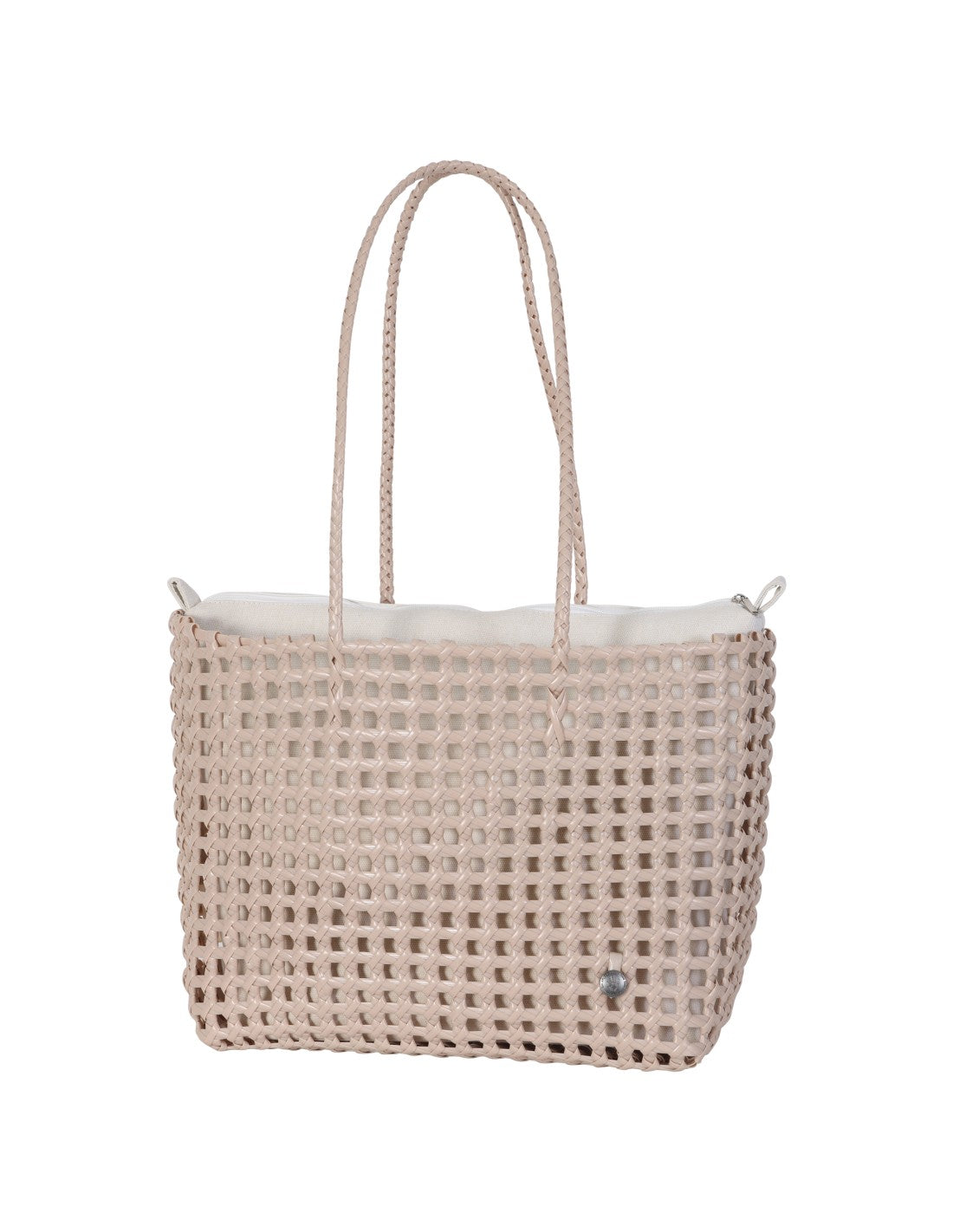 Panier cabas Maze d' HANDED BY - plastique recyclé tressé, effet crochet