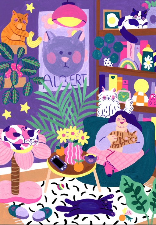 Puzzle 1000 Pièces "Amoureux de chats" - Pieces & Peace