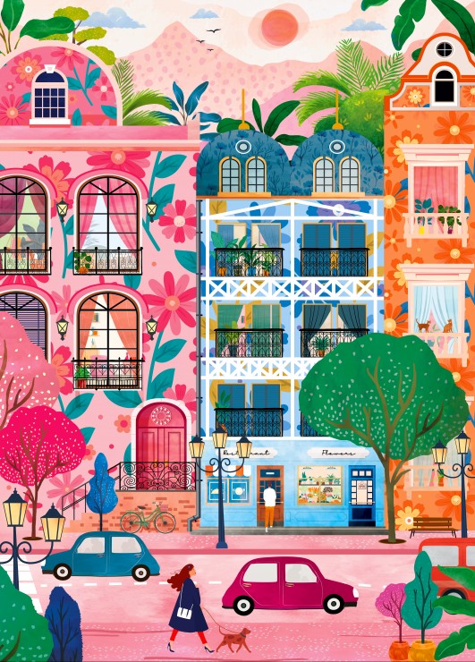 Puzzle 1000 Pièces "Pouvoir des fleurs" - Pieces & Peace