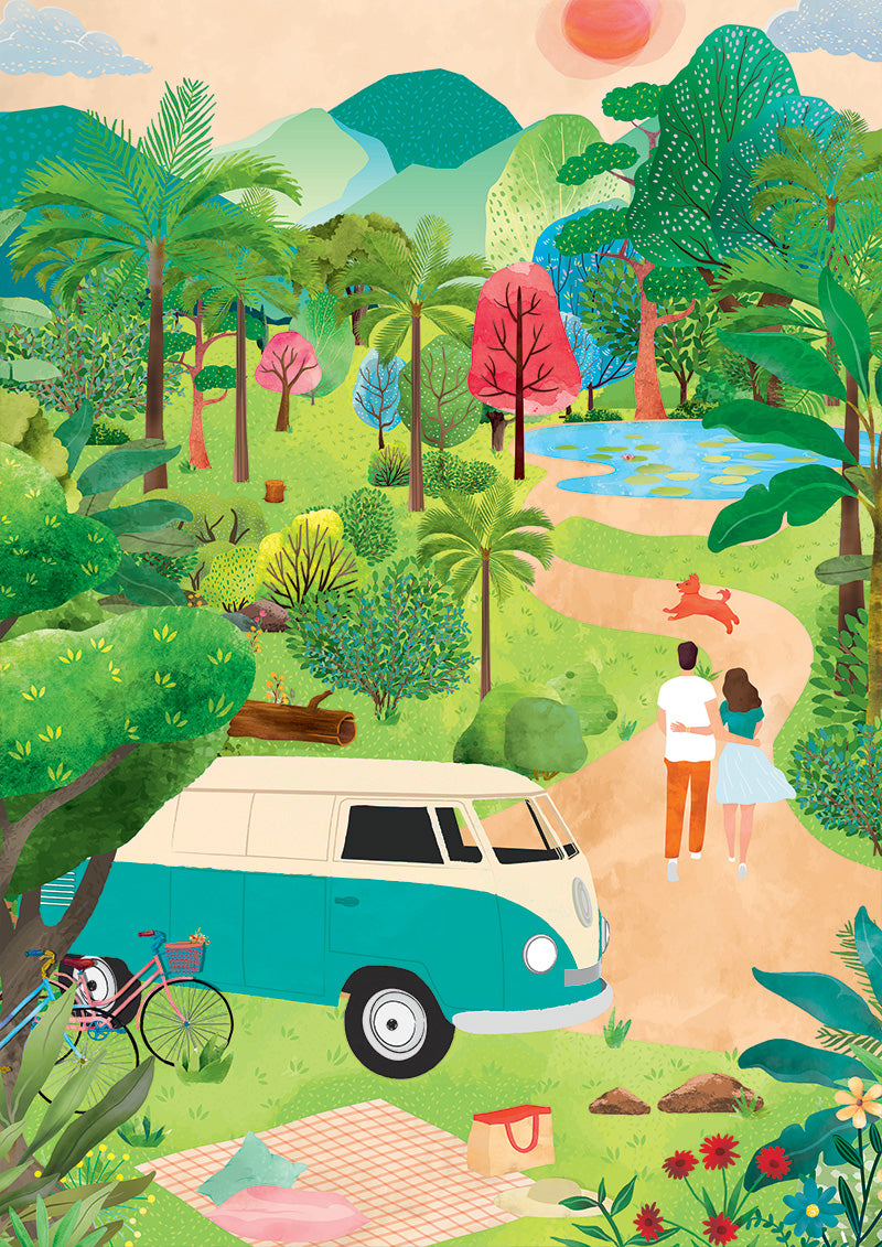Puzzle 1000 Pièces "Summer Trip" - Pieces & Peace