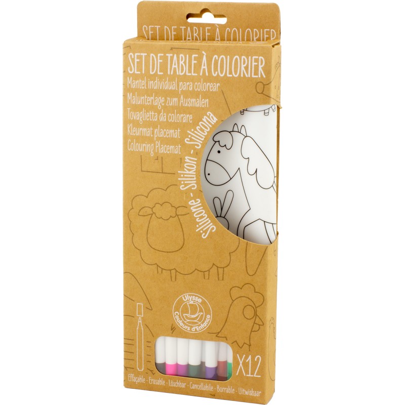 Set De Table À Colorier Thème Ferme Ulysse 7118 37x26 cm