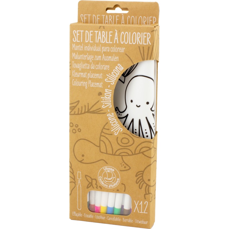 Set De Table À Colorier Océan Ulysse 7117