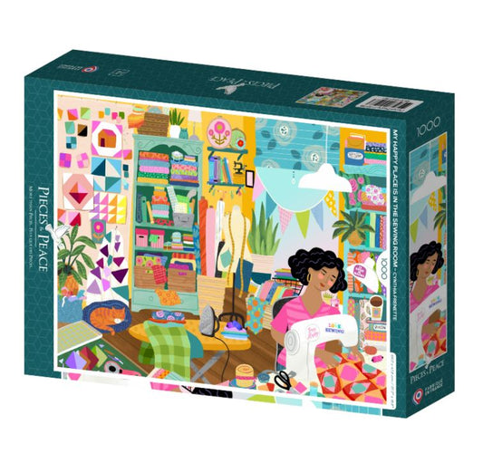 Puzzle 1000 Pièces "My Happy Place is in the Sewing Room" - Pieces & Peace