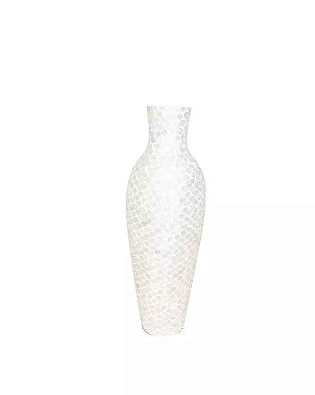 grand vase blanc nacré