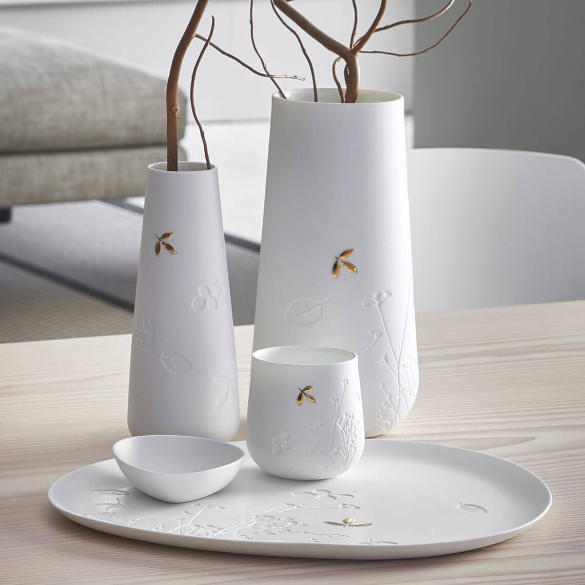 Vase à la feuille dorée - Räder
