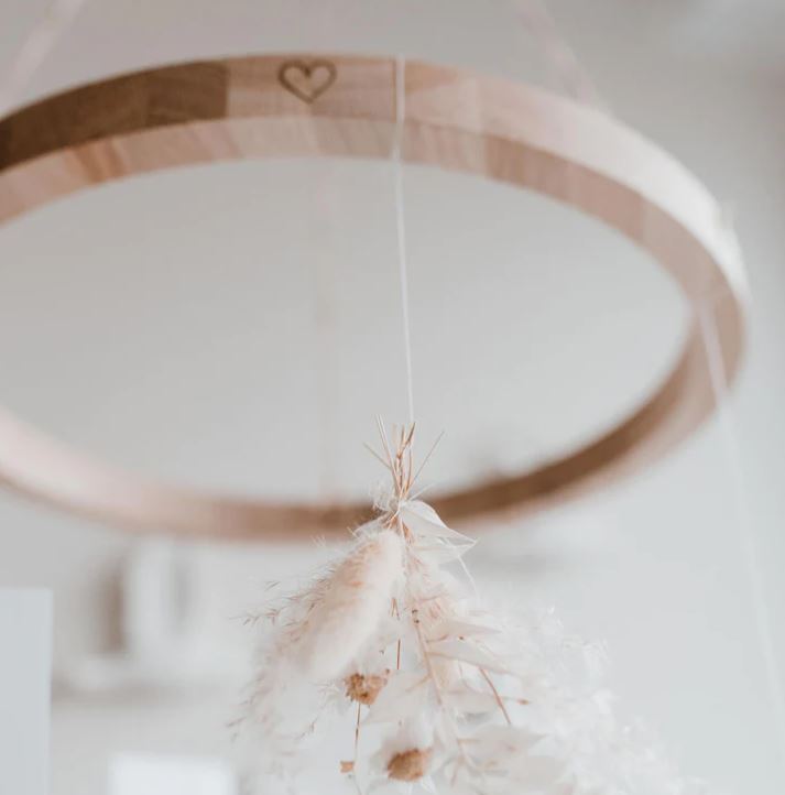 Couronne en bois cœur de chêne diam 36 cm