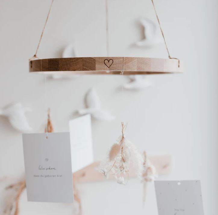 Couronne en bois cœur de chêne diam 36 cm