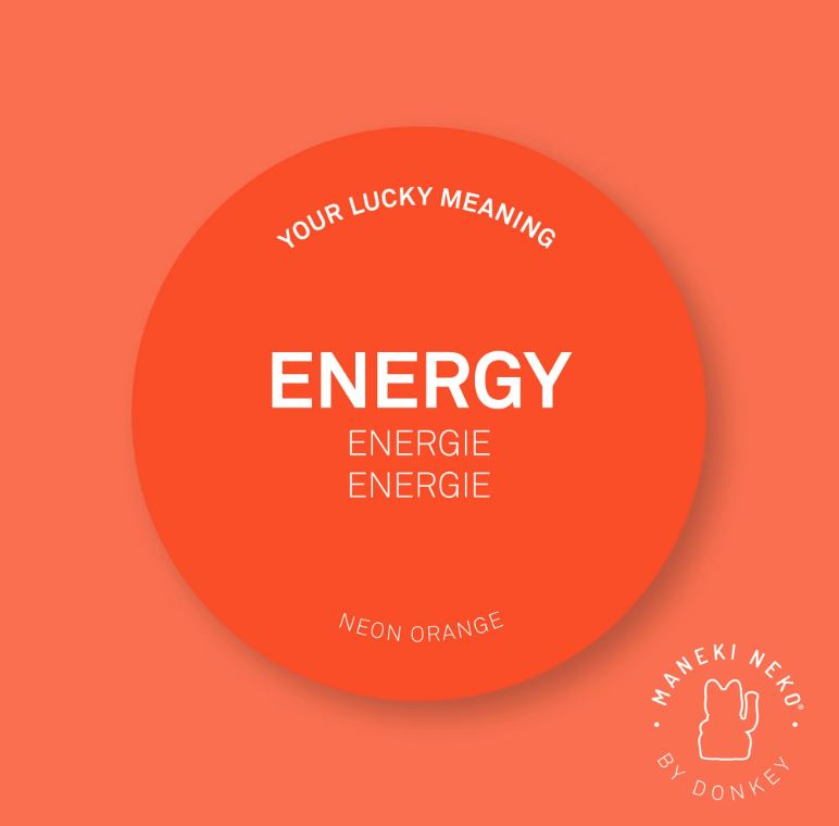 Lucky Cat Néon orange - Energie