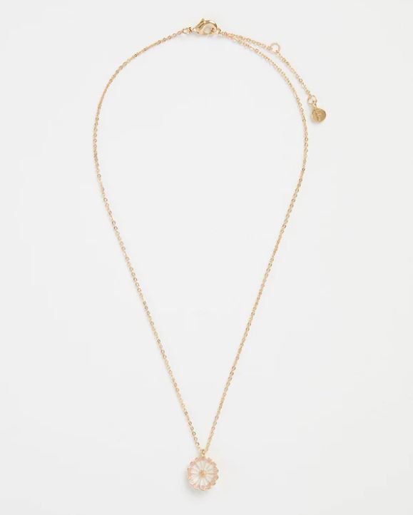 Collier court marguerite en émail - Fable England