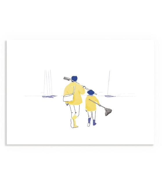 AFFICHE A4 - Pêche À Pied Papa