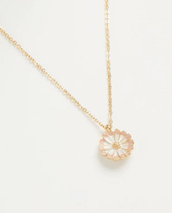 Collier court marguerite en émail - Fable England