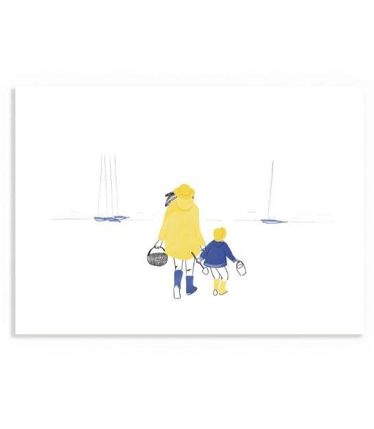 AFFICHE A4 - Pêche À Pied Maman