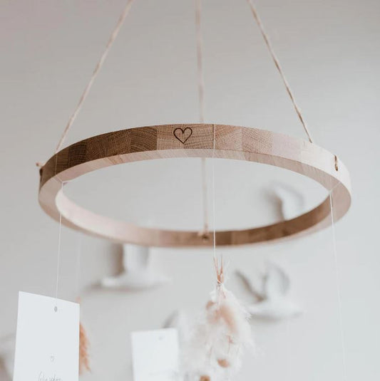 Couronne en bois cœur de chêne diam 36 cm