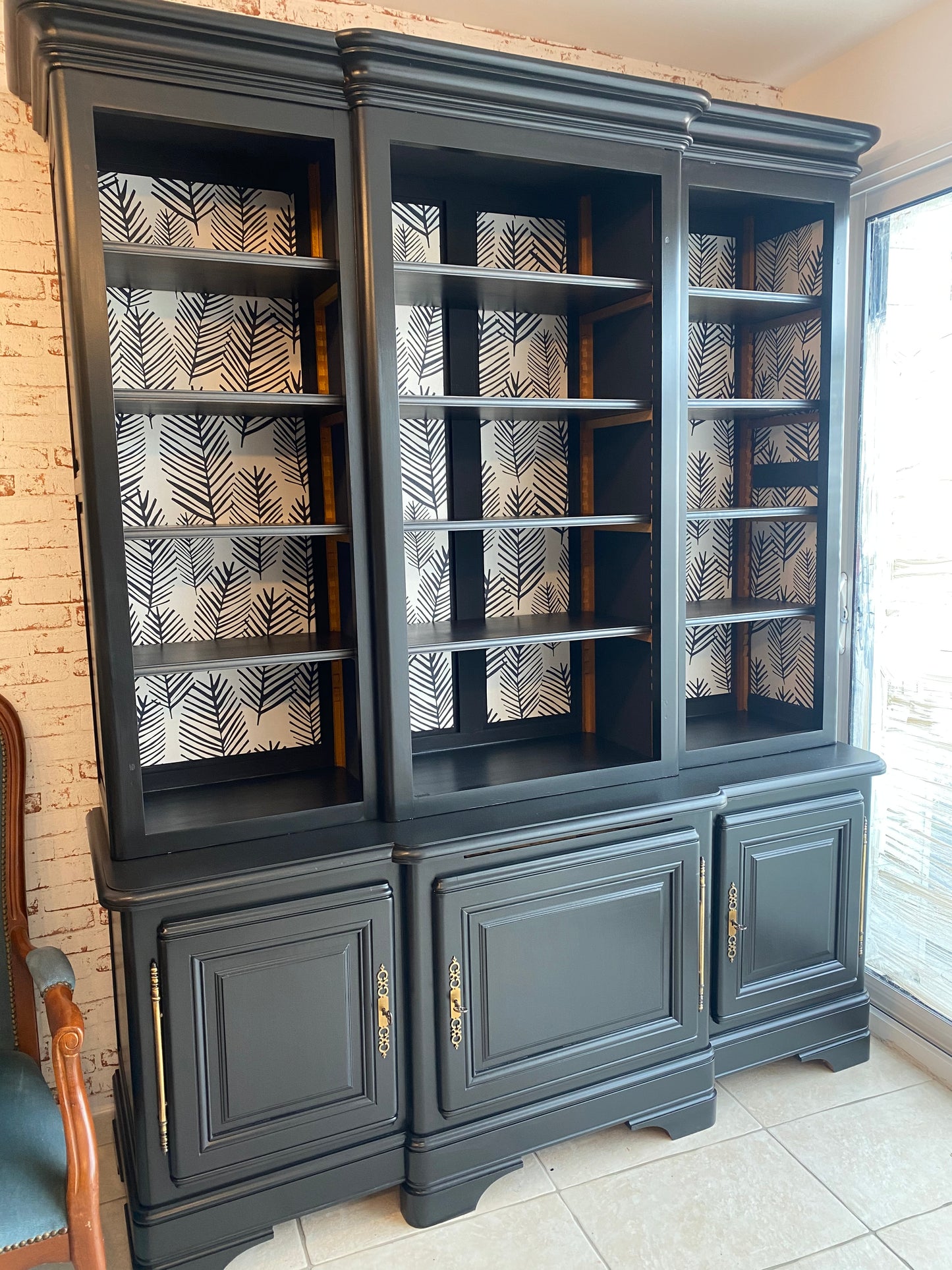 Buffet en merisier relooké