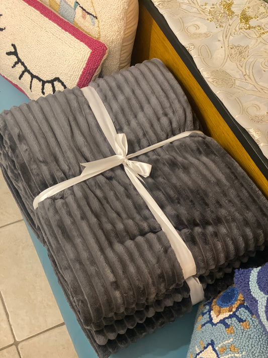 PLAID 150 X 200 CM - gris foncé