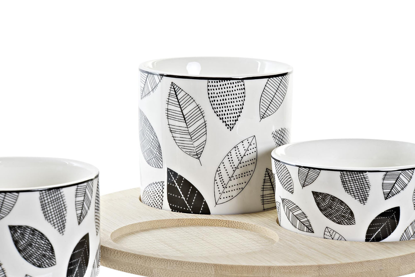 PLANCHE APÉRITIVE SET 4 POTS EN GRÈS