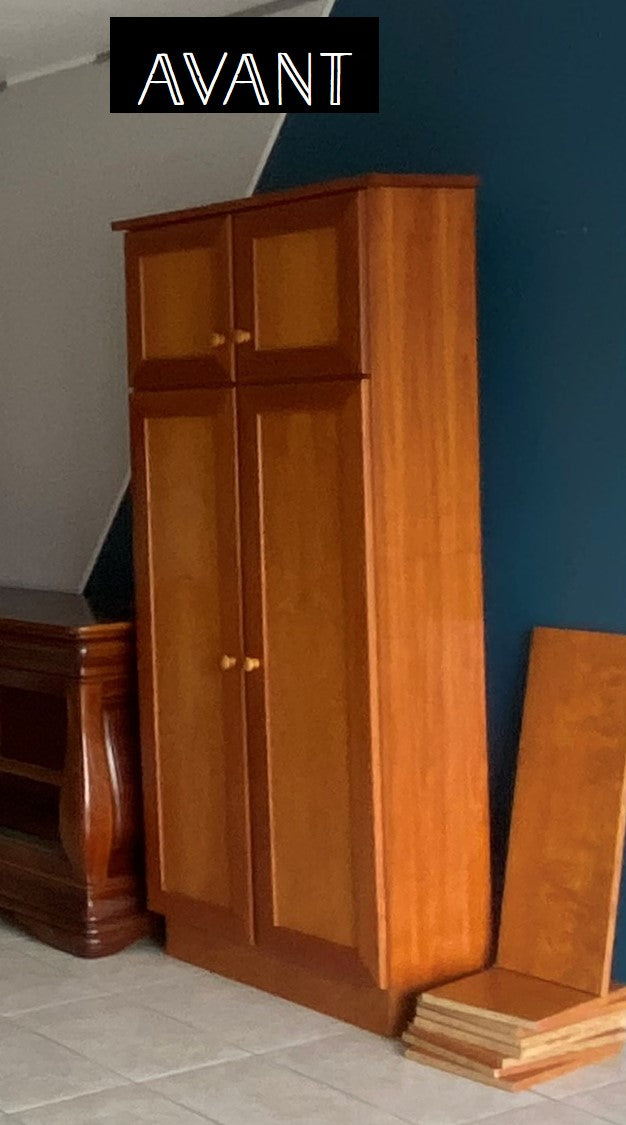 Petite armoire : étagères & penderie