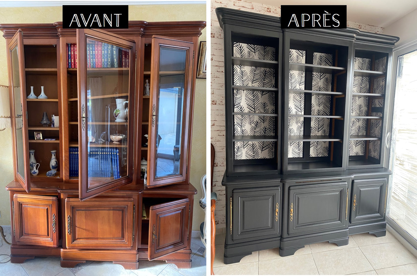 Buffet en merisier relooké