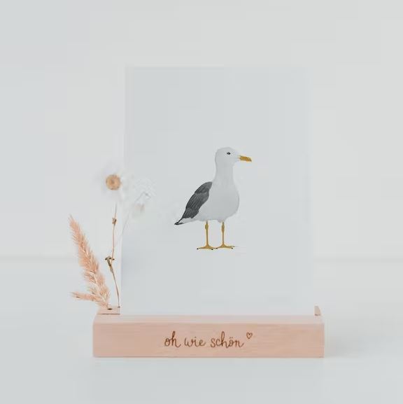 Carte postale aquarelle "Mouette"