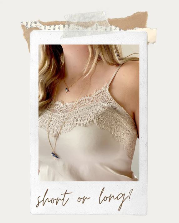 Collier long sautoir renard en émail - Fable England