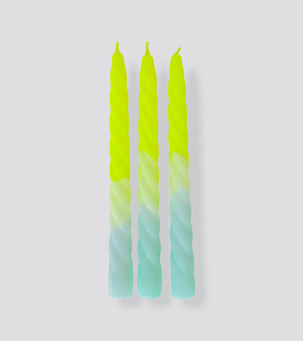BOUGIES Dip Dye Twisted Shades of banana - Pink Stories