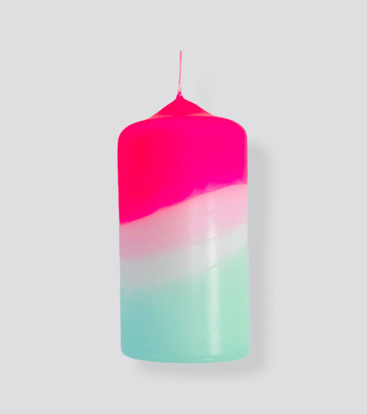 BOUGIE Dip Dye Neon Peppermint Tower - Pink Stories