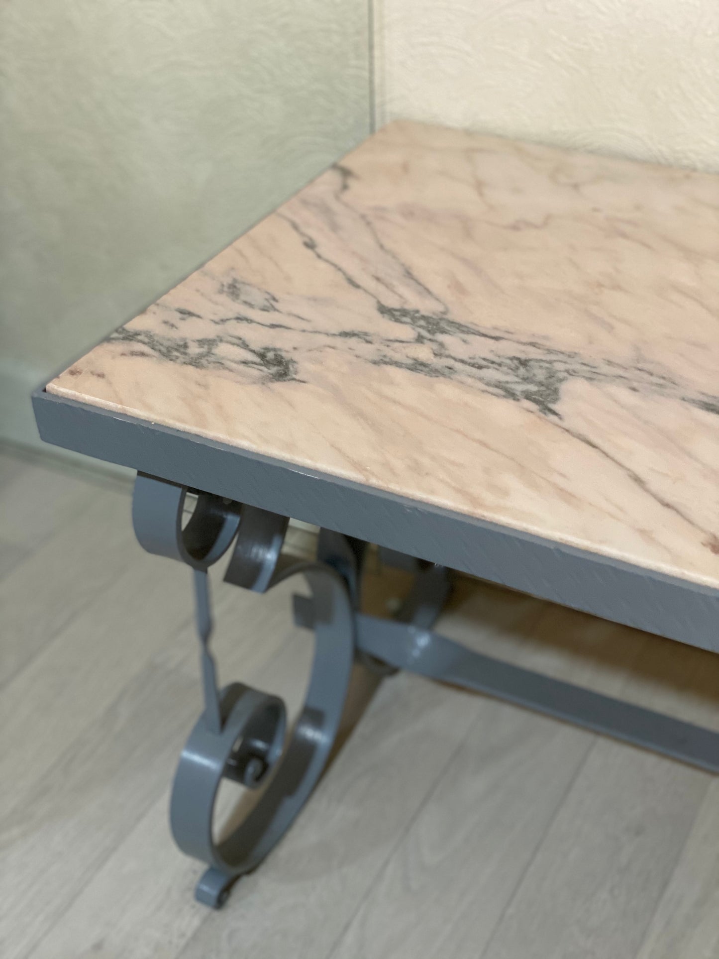 Table basse marbre & métal