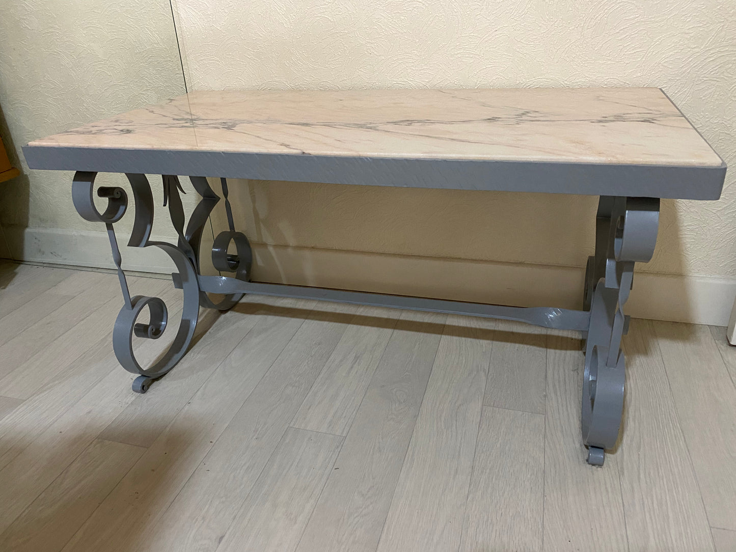 Table basse marbre & métal