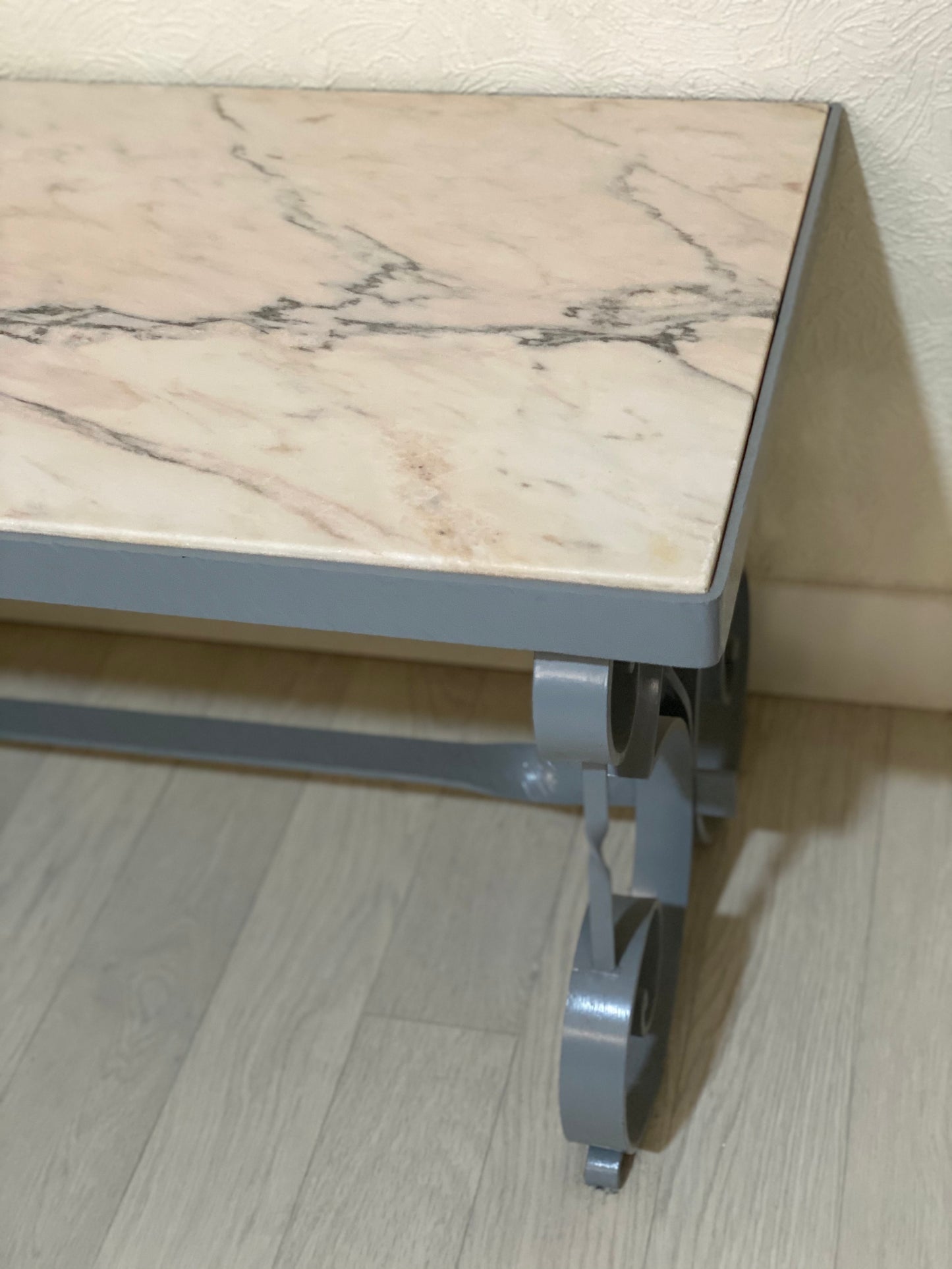 Table basse marbre & métal