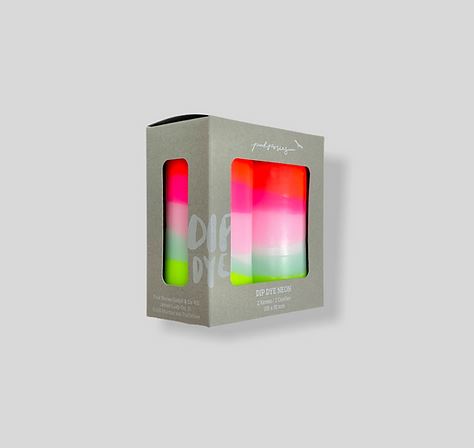 BOUGIES Dip Dye Neon Lollipop Twins - Pink Stories