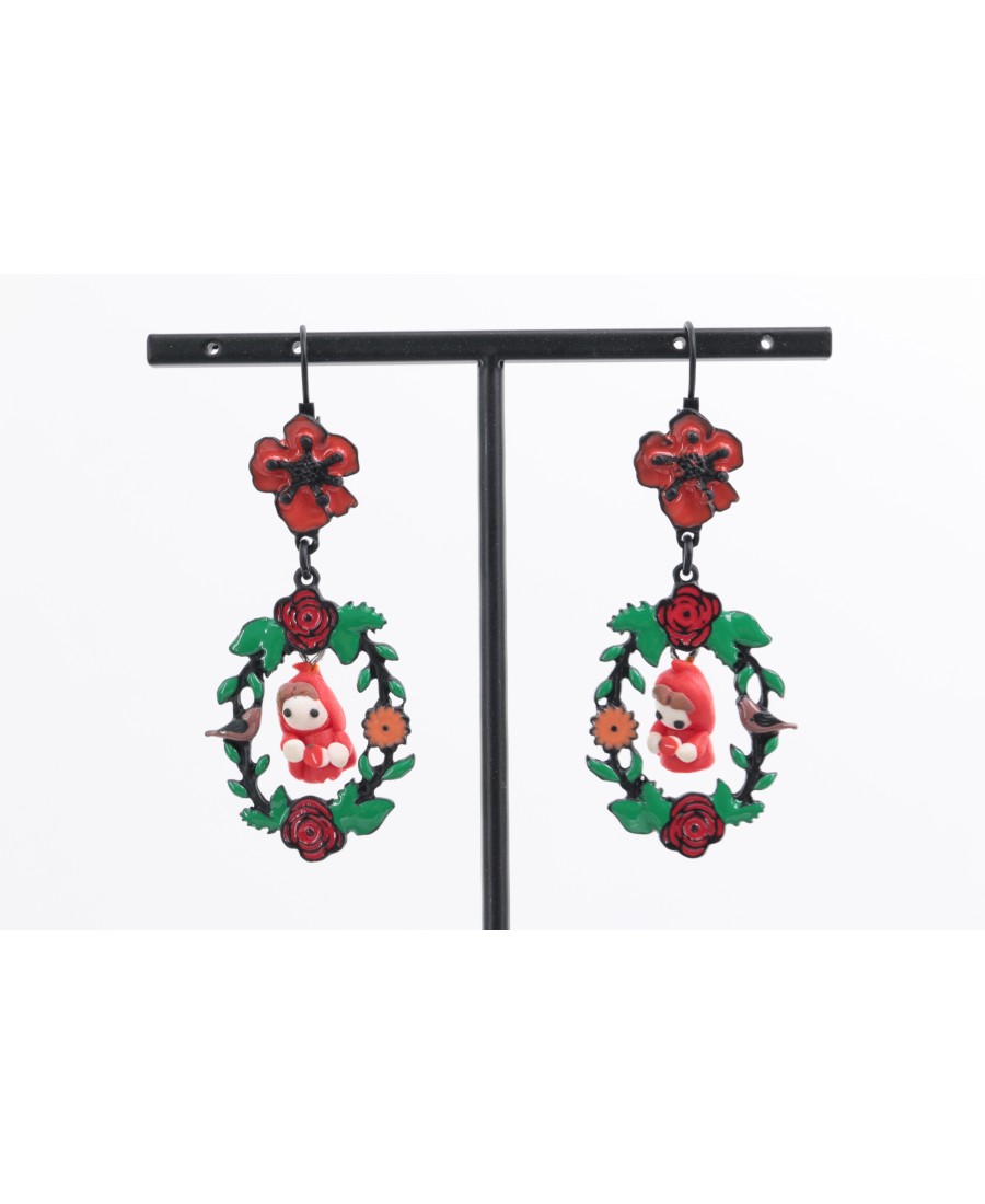 Boucles d'oreilles LE PETIT CHAPERON ROUGE