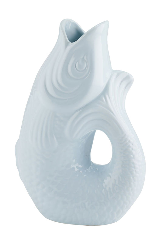 Vase poisson Monsieur Carafon, taille L, bleu horizon