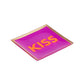 Assiette en verre "KISS", taille S, fuchsia