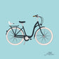Petit tableau VELO bord de MER  11 x 11 cm
