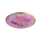 Assiette en verre "Love, Peace & Konfetti", taille M