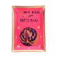 Assiette en verre "Follow the call of the disco ball", taille M, neon pink