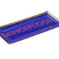 Assiette en verre "Dancefloor", taille L, blue