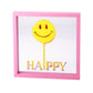 Tableau en verre smiley "happy"