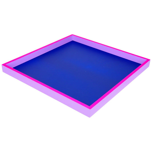 Plateau carré fluo :  dark blue, néon purple & purple