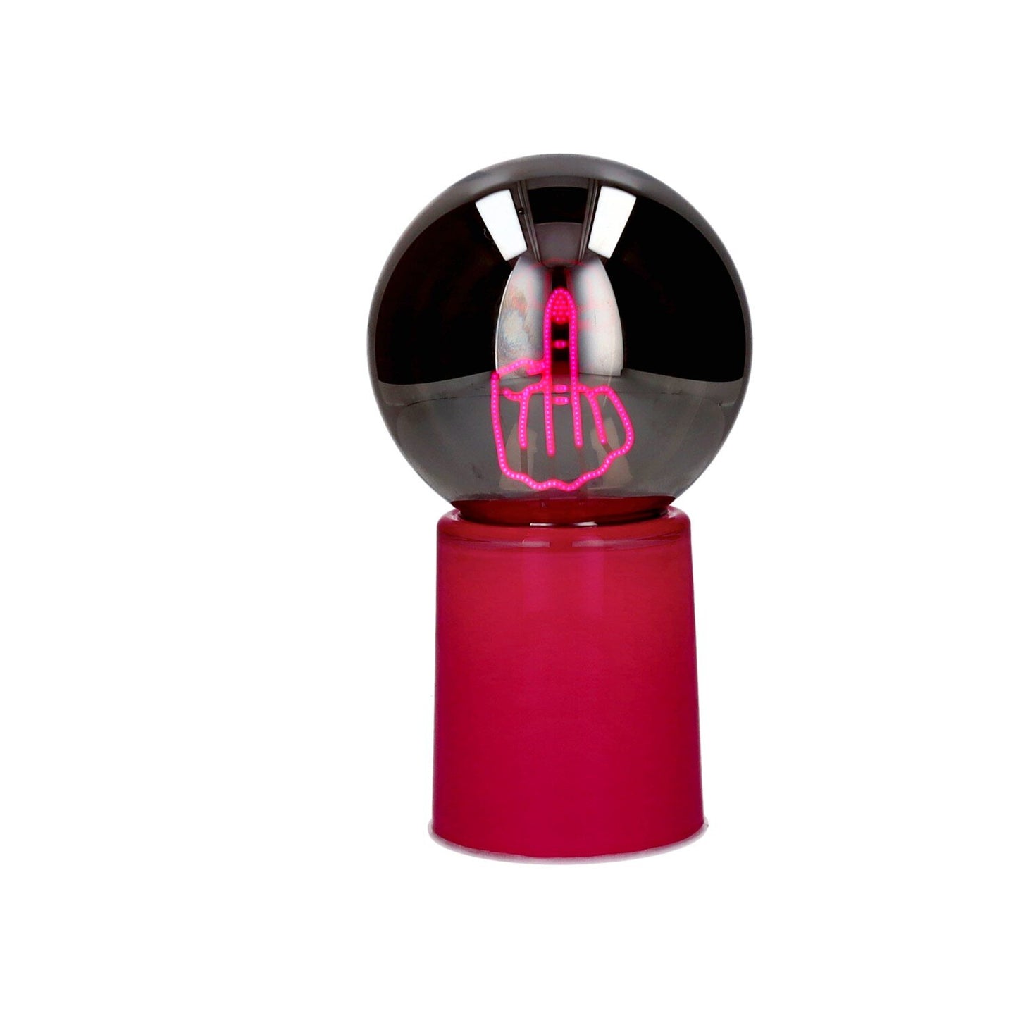 Lampe LED néon motif doigt d'honneur, rose