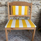 Banc en pin tissu upcyclé
