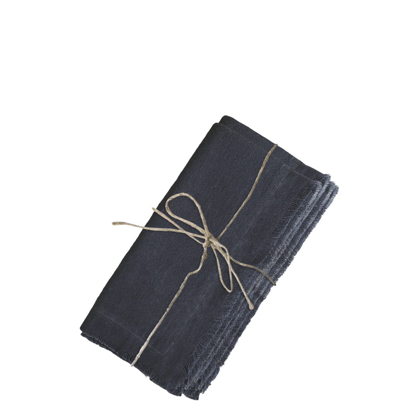 set de 4 serviettes en coton - coloris charbon