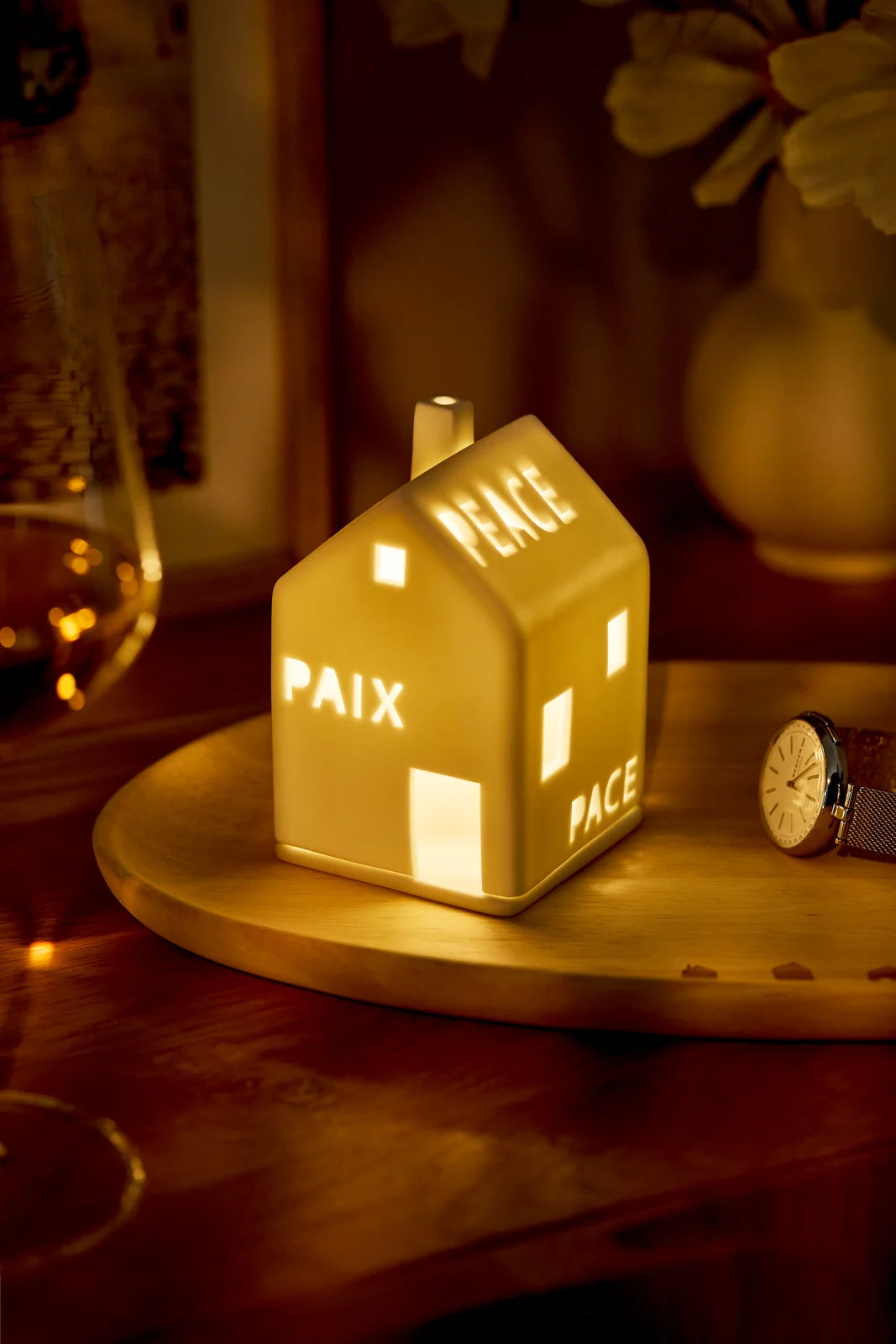 Maison Lumineuse Paix Porcelaine Blanche räder 17302